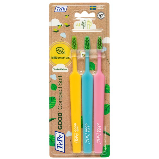 Tepe Soft Tannbrste 3 stk.BRA Kompakt Myk bust