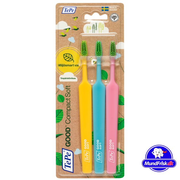 Tepe Soft Tandborste 3 st.BRA Kompakt Mjuk borst