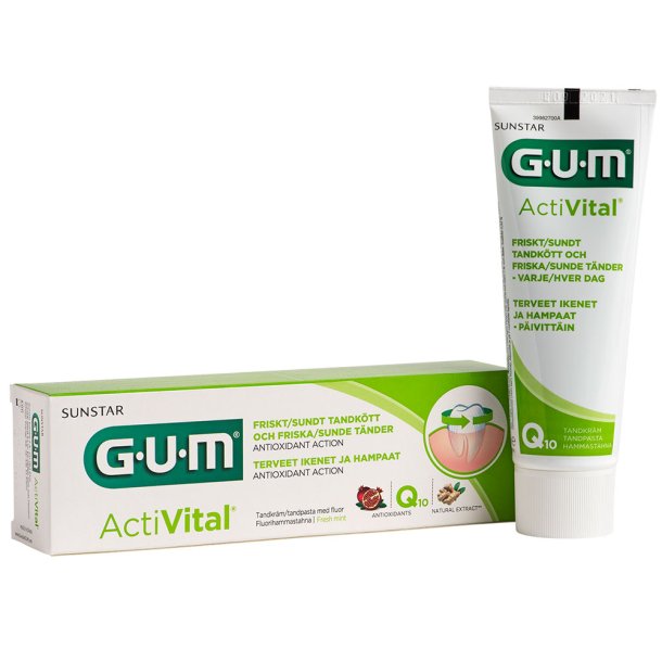 GUM ActiVital Q10 Tandkrm fr friska tnder och tandktt