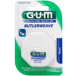 GUM Tandtrd Butlerweave Waxed Uden Smag