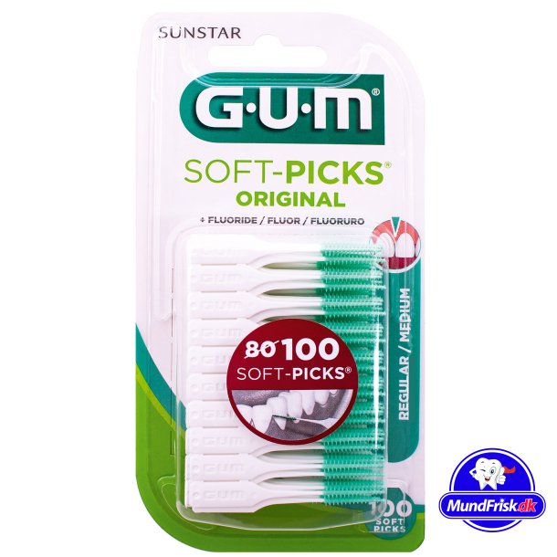 100 Stk. GUM Soft -Picks MEDIUM Original mit Fluorid