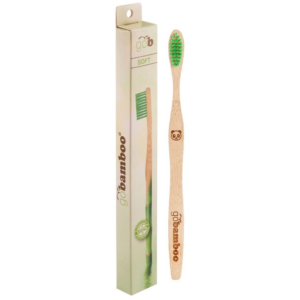 GoBamboo Soft Bambustandbrste Blde Brstehr