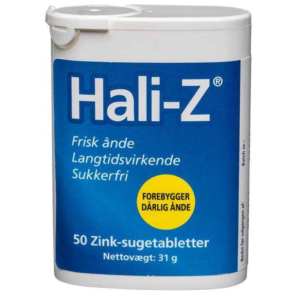 Hali-Z Zink sugtabletter mot dlig andedrkt 50 st.