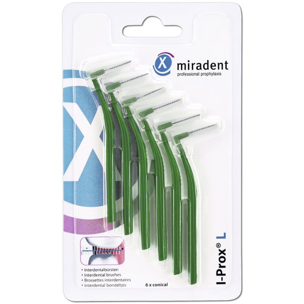 Mellemrumsbrster Miradent I-Prox L Medium 0.7 mm GRN