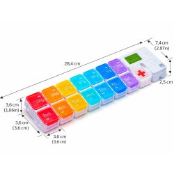 Elektronisk Pille�ske med alarm � 7 dage / AM &amp; PM