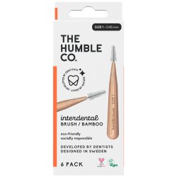 The Humble Co. Bambus Avstandsbrster Strrelse 1 0,45 mm - ORANSJE