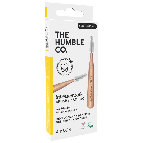 The Humble Co. Bambus Mellemrumsbrster ISO 4 0.7 mm GUL