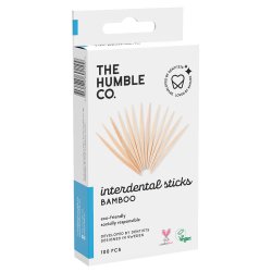 Bamboo Wood Tannpirkere The Humble Co. 100 stykker.