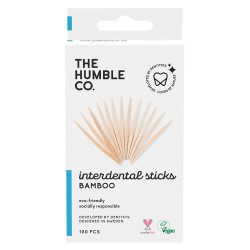 Bamboo Wood Tannpirkere The Humble Co. 100 stykker.