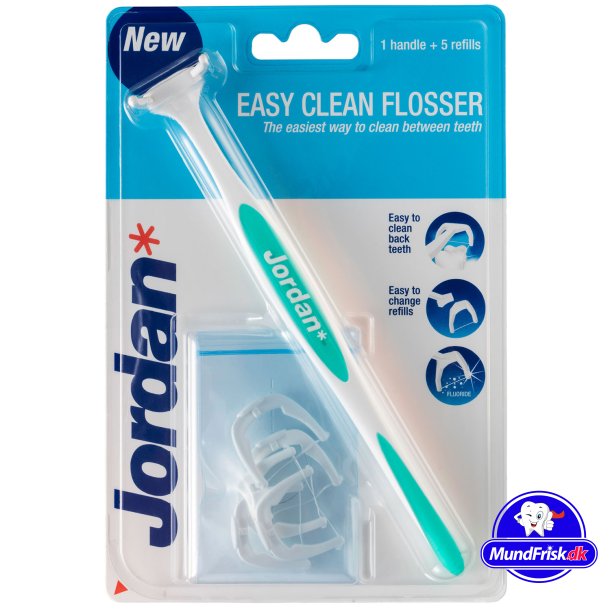 Afskedige Hvor fint øge Jordan Easy Clean Flosser tandtråd - 1 håndtag + 6 refill-hoveder - Jordan  Tandtråd + Tandstikker - MundFrisk.dk