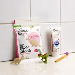 Tandtrd utan PFAS fr barn Humble Co. KIDS Floss Picks