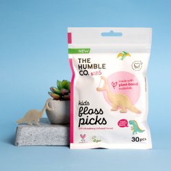 Tandtrd utan PFAS fr barn Humble Co. KIDS Floss Picks