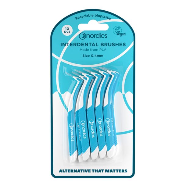 Bredygtige Mellemrumsbrster 10 stk. NORDICS L-shaped 0.40 mm