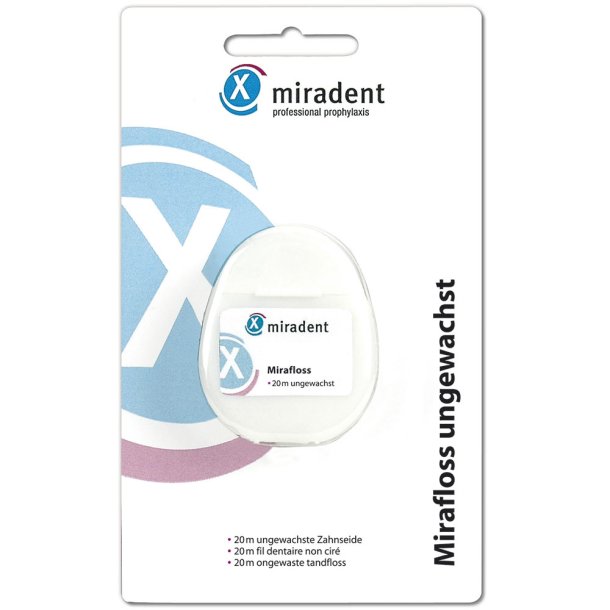 Tandtrd uden PFAS Mirafloss Uden Voks 20 mtr.
