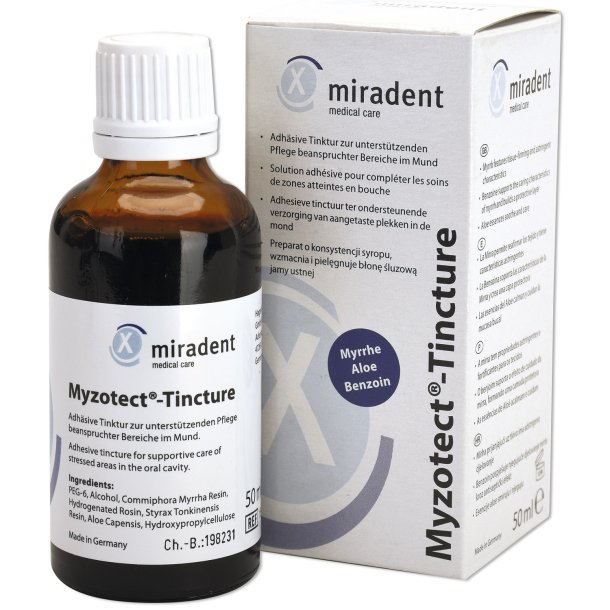 Myrratinktur Styrk slimhinnen Miradent Myzotect-tinktur 50 ml.