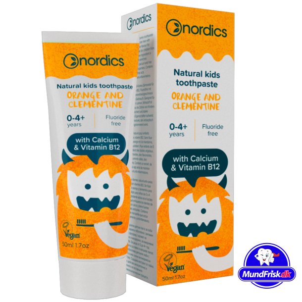 Naturlig barntandkrm Nordics Orange Fluorfri 50 ml