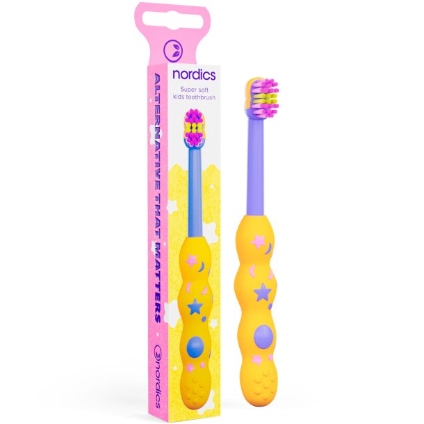Bredygtig Brnetandbrste NORDICS Baby 0-2 r Soft