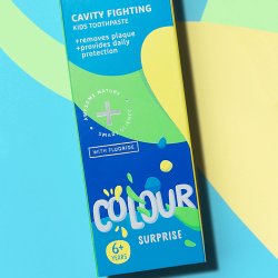 Naturlig Xylitol tandkrm fr barn EcoDenta Kids Color Surprise 75 ml