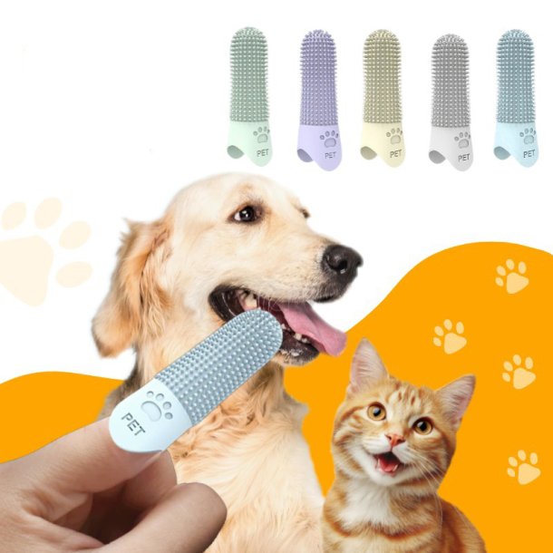 Dentadan Pets Premium FingerBrush � Ultraweiche Silikon-Fingerzahnb�rste f�r Hunde und Katzen