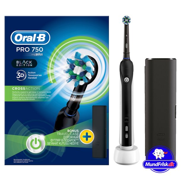 Oral-B Shkhammasharja + matkalaukku BLACK Edition Pro 750