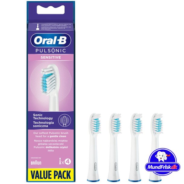 Oral-B Pulsonic Sensitive Tandbørstehoveder - stk. - Oral-B Pulsonic Tandbørstehoveder - MundFrisk.dk