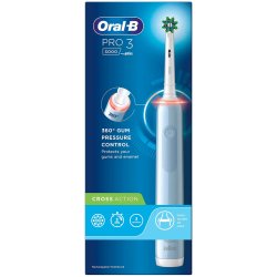 Oral-B Pro 3 3000 Bl Elektrisk tandborste Extra borsthuvud