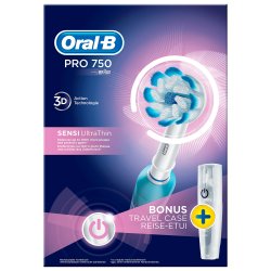 Oral B Eltandborste + Resefodral Pro 750 Sensi UltraThin