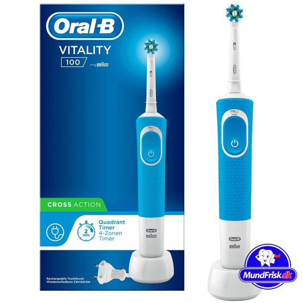Oral-B Elektrische Zahnbrste Vitality 100 CrossAction Blue