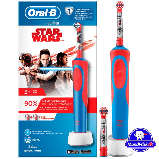 Oral-B Star Wars Elektrische Zahnbrste fr Kinder mit zustzlichem Brstenkopf