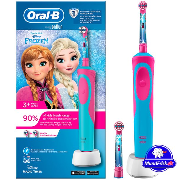 Oral-B El-tandbørste Til Børn + Ekstra Børstehoved - * Disney Frozen -