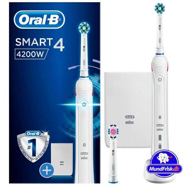 Oral-B Smart 4 4200 El-tandbrste WHITE CrossAction