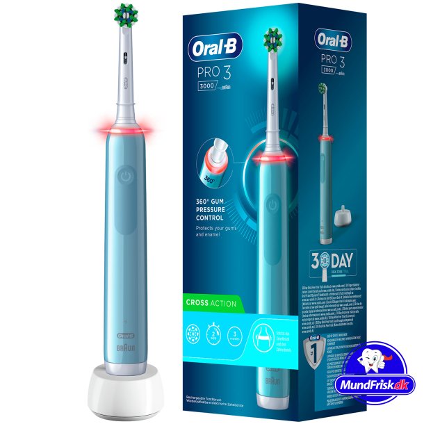 Oral-B Elektrische Zahnbrste Pro 3 3000 CrossAction BLAU