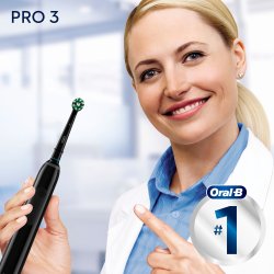 Oral-B Pro 3 3500 Elektrisk tandborste Extra Borsthuvud + Case CrossAction