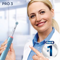 Oral-B Pro 3 3200 Sensitive BLUE El-tandbrste Ekstra Brstehoved