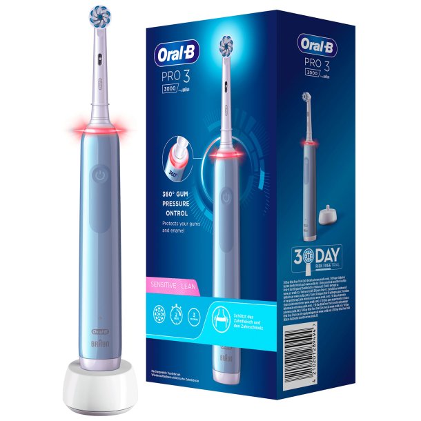 Oral-B El-tandbrste Pro 3 3000 Sensitive Clean BLUE