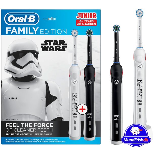 Oral-B Pro 2 2000 + Star Wars Junior Elektriska tandborstar Duo