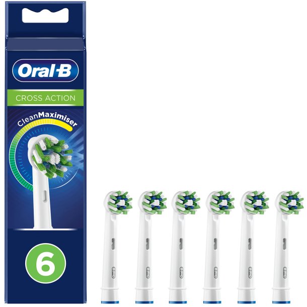 Oral-B 6 stk. CrossAction Brstehoveder CleanMaximiser