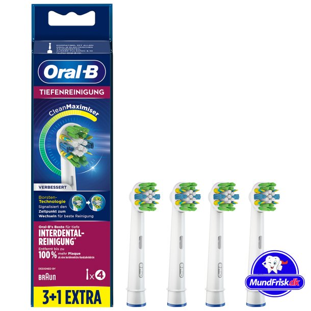 4 St&uuml;ck Oral-B CleanMaximiser Floss Action B&uuml;rstenk&ouml;pfe - 3+1