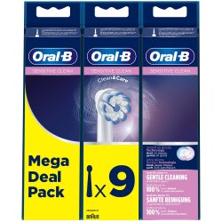 9 stk. Oral-B Sensitive Clean tannbrstehoder