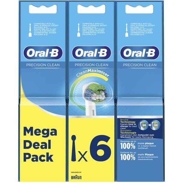 Oral-B Precision Clean CleanMaximiser Brstehoder 6 stk.