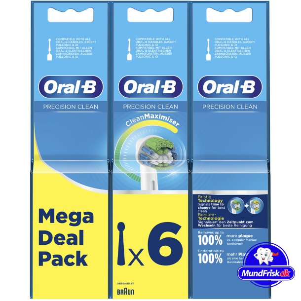 Oral-B Precision Clean CleanMaximiser Borsthuvuden 6 st.