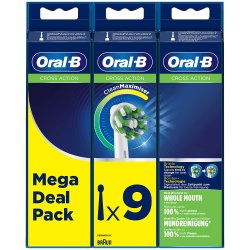9 st. Oral-B CleanMaximiser CrossAction borsthuvuden
