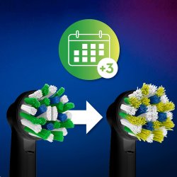 8 stk. Oral-B CrossAction CleanMaximiser Black