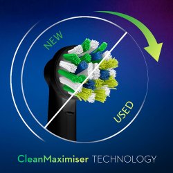 8 stk. Oral-B CrossAction CleanMaximiser Black