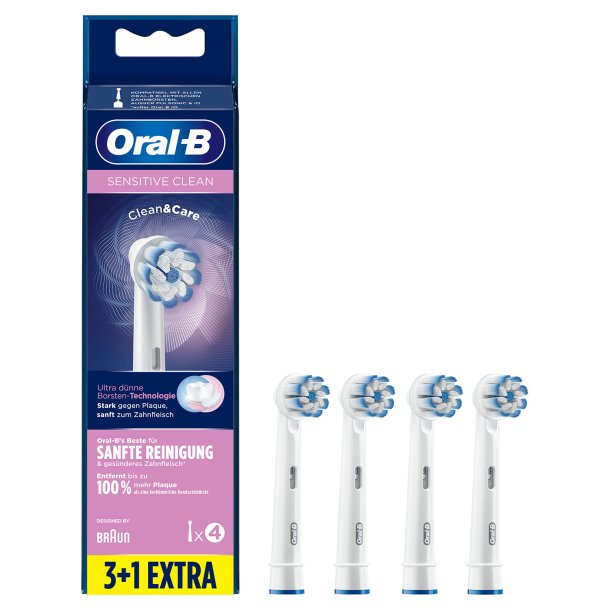 4 st. Oral-B Sensitive Clean &amp; Care Tandborsthuvuden 3+1