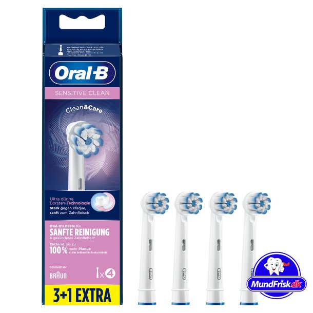 4 stk. Oral-B Sensitive Clean &amp; Care Tandbrstehoveder 3+1