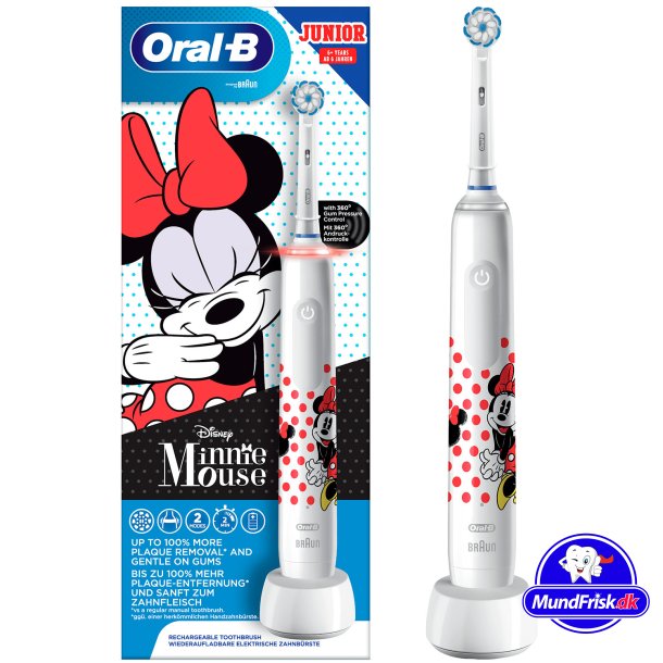 Oral-B Junior Elektrische Zahnb&uuml;rste f&uuml;r Kinder Minnie Mouse Pro 3