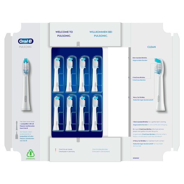 Oral-B 8 stk. Pulsonic Clean Tandbrstehoveder