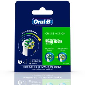 Oral-B Brstehoder CrossAction CleanMaximiser 3 stk.