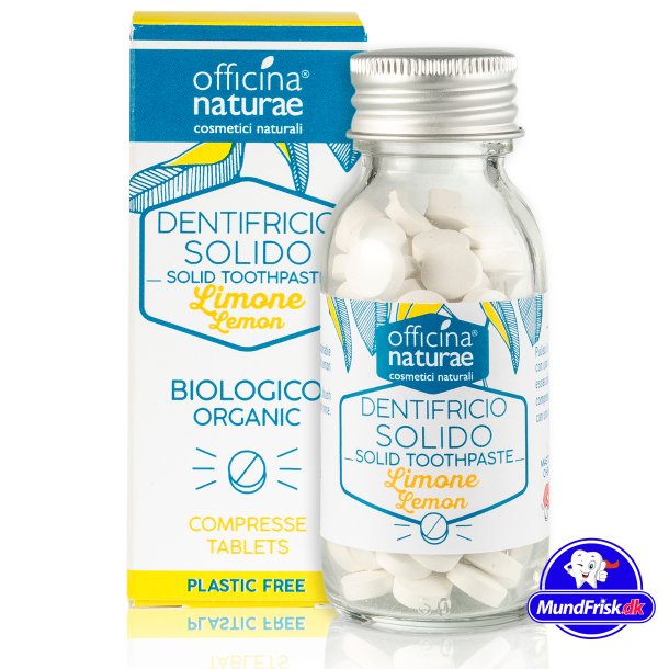 Orgaaninen hammastahna tabletit Officina Naturae Lemon